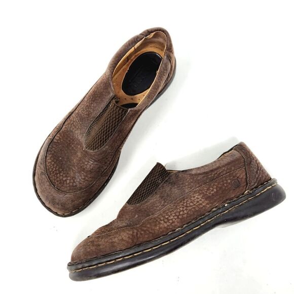 BORN Leather Loafers Brown Size 7 - Picture 1 of 10